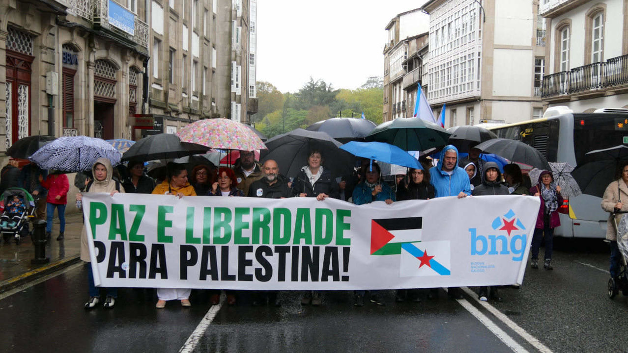 Manifestación contra o xenocidio